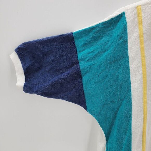 Vintage Jantzen Mens Cabana Jacket Short Sleeve Zip Terry Color Block Size M - Picture 3 of 8